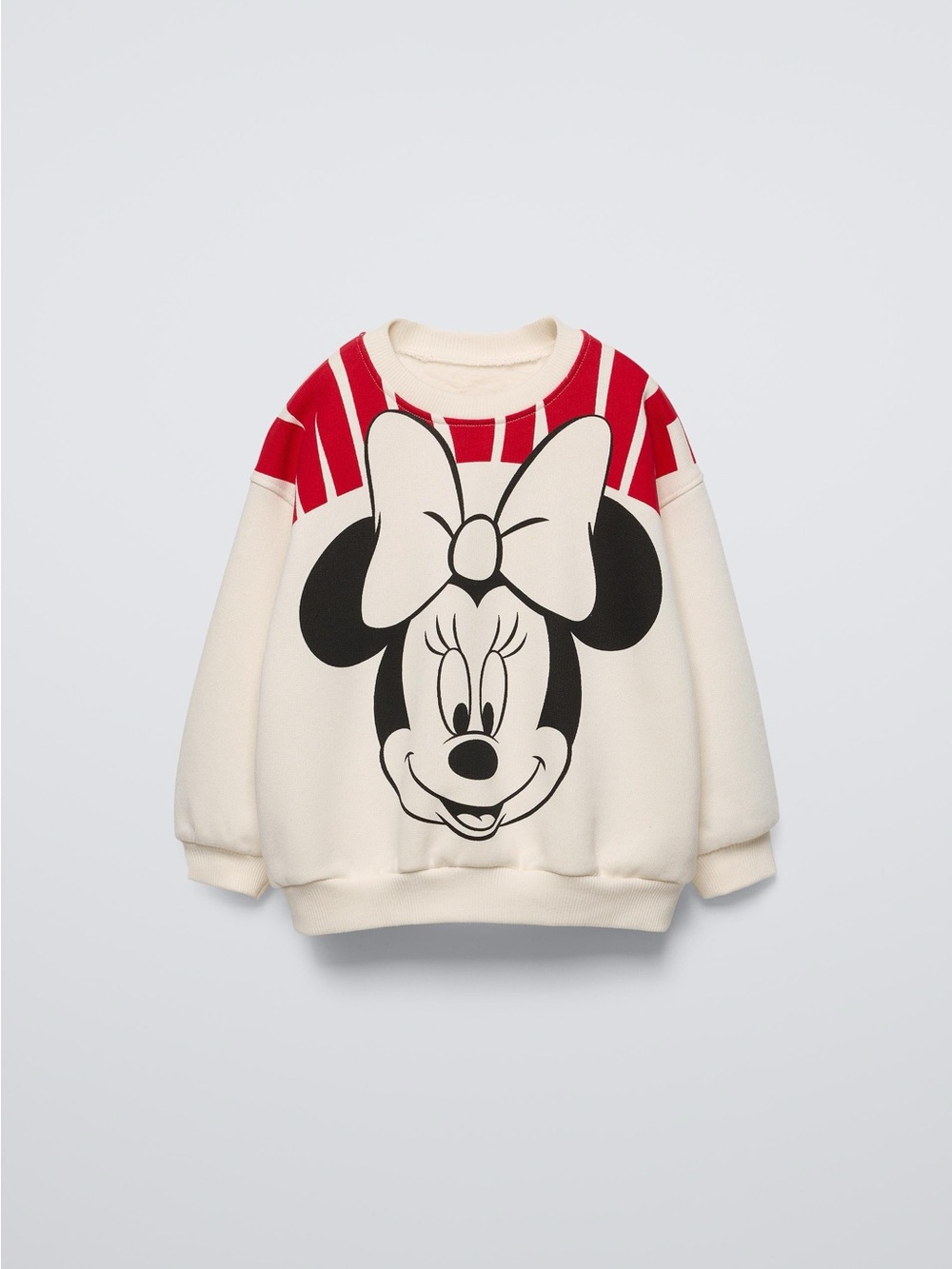 Zara Disney Minnie Mouse Crewneck Sweater Size 6 Classic Retro Style